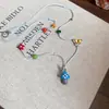 Um Colar de Maçã Estrela com Laço Adequado para o Verão, Infantil e Fofo, Corrente de Clavícula de Luxo Leve, Acessório Versátil Dopamina