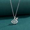 Collar de acero de titanio estrella de seis puntas pequeña fragancia completo de diamantes collar inteligente estrella de amor cadena de clavícula electrochapada en oro real venta caliente en vivo