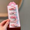 Horquilla de arena movediza Sanrio para niños, niña Kulomi no daña el flequillo, horquilla para cabello suelto, clip dulce para niña