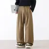 26 Novas Calças Casuais Largas e Soltas Masculinas Primavera/Verão Estilo Hong Kong, Calças de Terno Tendência Estilo Japonês com Caimento de Seda Gelada