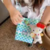 Hd6220A05 Bolsa Tejida de Plástico Colorida de Hello Kitty Dibujos Animados Linda Bolso Cruzado Bolso de Mano para Salir al Trabajo Bolsa de Cesta de Verduras