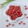 Peças de Escultura de Raiz de Tomate Rosa, Contas Soltas, Acessórios para Pulseira de Contas Artesanal DIY, Atacado Decorativo