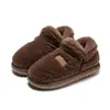 Pantuflas de invierno de felpa para mujer con cobertura completa, forradas de polar, felpa tipo oso engrosada, adecuadas para usar en casa y al aire libre, con suela gruesa, cálidas, peludas, botas de nieve