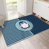 Alfombra Redonda de Seda de Dibujos Animados para Entrada de Casa, Sala de Estar, Felpudo para Puerta de Entrada, Alfombra de PVC, Resistente a las Manchas, Resistente a la Suciedad, Alfombra Antideslizante para Pies
