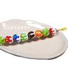 Dulce de colores pintado a mano frijoles de colores pequeños pulsera hecha a mano collar Joyería pendientes accesorios con cuentas DIY cuentas de crema