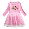 Vestido de Otoño para Niña Otoño 2022 Primavera y Otoño Nuevo Estilo Occidental para Niños Vestido del Equipo Wang Wang Vestido Dulce de Primavera para Niñas