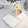 Espejo Plegable, Espejo de Maquillaje para Colocar en la Mesa, Espejo de Tocador de Escritorio para Dormitorio de Estudiantes, Espejo Portátil con Tapa abatible