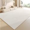Alfombra de Sala de Estar de Terciopelo Cristal Estilo Crema Nórdico, Resistente a las Manchas y Fácil de Cuidar para Dormitorio, Alfombra para Sofá y Mesa de Centro, Tapete Decorativo para el Hogar