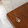 Nuevo Collar Estilo Coreano Otoño e Invierno para Mujer, Zirconio Redondo Dulce, Colgante Cuadrado de Diamante Inteligente, Cadena para Clavícula con Temperamento Lindo Venta al por Mayor