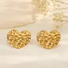 Pendientes Europeos y Americanos Estilo Ins Corazón Asimétrico Simple Que No Se Desvanecen, Lujo Accesible, Joyería Retro Elegante y de Gama Alta