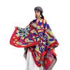 Estilo Étnico Yunnan Qinghai Xizang Turismo Foto Chal de Cachemira Dividido Capa Oversize Bufanda Cálida Moda de Mujer