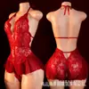 AliExpress Europa y América Lencería Erótica Transfronteriza Encaje Transparente Bodysuit Sexy Tentación Entrepierna Abierta No Necesita Quitarse Agente Mayorista
