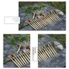 Cabeza de muñeca cepillo de dientes de bambú plano carbón de bambú afilado carbón desechable madera cerdas suaves cabeza pequeña filamento suave cabeza de cepillo pequeña