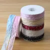 Cinta de Gasa de Poliéster Ondulada de 2.5cm Copo de Nieve Cinta para Empaque de Flores Frescas Ramo Cinta para Hornear Pasteles Accesorios para el Cabello Hechos a Mano de Alta Calidad