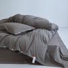 Conjunto de Quatro Peças de Algodão Tingido em Fio Penteado Sirospun Algodão Lavado 4 Capas de Edredom de Algodão Lençol de Cama Roupa de Cama de Alta Qualidade para Casa de Temporada