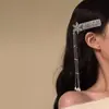 Novo [Nuvem de Névoa Azul] Novo Estilo Chinês Elegante Brilhante Zircônia Grampo de Cabelo Flor de Pérola Borda d'Água Presilha de Cabelo Acessório de Cabelo para Mulheres