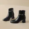 2023 novas botas femininas europeias e americanas, botas curtas de cavaleiro, salto quadrado, salto alto, tamanhos 32-43, botas de comércio exterior da Amazon
