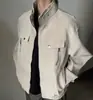 Cuello mao, casual, corte holgado, nueva colección 2025, chaqueta de color liso, estilo corto, adecuada para ir al trabajo y uso diario, unisex, gris
