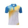Polo deportivo con estampado digital de fábrica para hombre, totalmente de poliéster, secado rápido, que absorbe la humedad, manga corta y estampado completo.