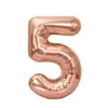 Transfronteiriço 16 polegadas Versão EUA Dourado, Prata, Ouro Rosa Número de Aniversário Decoração de Festa Cenário Balões de Alumínio Atacado