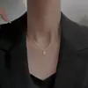 Collar de Gota de Agua con Circonita Geométrica para Mujer, Estilo Ins, Sencillo y Etéreo, Cadena para Clavícula Lágrimas de Belleza, Moderno y Elegante