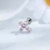 Nuevo Pendiente de Hueso de Oreja Cruzado Estilo Coreano Ins de Henson Aleación de Titanio Varilla con Rosca Interna Pendiente de Cartílago Pendiente de Hueso de Oreja
