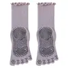 Calcetines de yoga de encaje para mujer, calcetines finos sin costuras de media pantorrilla para primavera y otoño, antibacterianos grado 10A, resistentes al olor, absorbentes de sudor, calcetines deportivos para dedos.