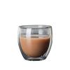 Taza de café de vidrio transparente resistente al calor taza de jugo taza de helado taza de té de flores para el hogar taza de oficina taza aislante antiquemaduras