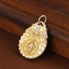 Golden Deer King Foot Silver Tracing Gold Lion Awakening Jiyan Huang Cai Like 999 Sterling Silver Pingente Suéter Corrente Pingente Acessórios