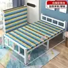 Cama individual plegable para uso doméstico, Cama simple para siestas para adultos, Cama para siestas de oficina, Cama de madera con tablero duro económica