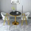 Mesa de negociação e conjunto de cadeiras estilo nórdico recepção recepção apartamento pequeno simples escritório de vendas de chá com leite varanda mesa redonda pequena de lazer