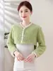 Hombrera de maternidad para mujer, artefacto de enfermería de confinamiento, otoño e invierno, a prueba de frío, para dormir, cálida, chaleco para columna cervical, manga larga gruesa