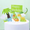 Adornos decorativos de cerámica blanda para tarta de dinosaurio jurásico, Plainosaurus, Diplodocus, Triceratops, Tyrannosaurus Rex, complemento para cumpleaños de niño.