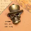 Aleación calavera corona león hecho a mano hip hop joyería vintage punk collar para hombre colgante accesorios de colgante de bronce antiguo
