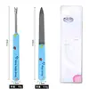 Tenedor de Acero Inoxidable para Cutícula Tira Frotadora de Doble Cara Artefacto para Cuidado de Manicura Exfoliante Herramienta de Manicura Lima de Uñas