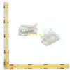 Conector de esquina especial tipo L transparente sin soldadura de cristal para tira de lámpara COB no tiene área oscura ángulo recto de 90 grados tarjeta RGB monocromática