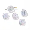 Contas de Caracol em Vidro Iridescente Pintado a Ouro, Contas Soltas de Vidro, Materiais para Acessórios de Cabelo Artesanais DIY Estilo Antigo, Materiais para Montagem de Pulseiras