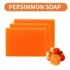 Sabonete de caqui para comércio exterior transfronteiriço, limpador facial, sabonete para banho, sabonete em barra desodorante, sabonete de limpeza para o corpo todo