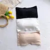 Sujetador de Hilo de Hielo sin Costuras Hermoso Espalda Cruzada Tubo para Chicas Estudiantes Base de una Sola Tira con Almohadilla en el Pecho Cierre en la Espalda Ropa Interior de Hilo de Hielo para Mujeres