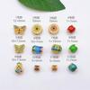 Antiga areia cor de ouro gota de óleo esmalte Lotus Lantern contas frisado spacer beads diy pulseira colar jóias acessórios