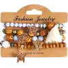 Aliexpress Joyería de Mano Nueva Europea y Americana Pulsera de Disco de Cuentas con Borla de Turquesa Personalizada de Moda para Mujer Juego de Cuatro Piezas