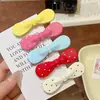 Pasador de Pelo con Lazo de Color Contrastante Macarrón Dulce Pinza Lateral para Flequillo Roto Pinza de Pato para Flequillo Pasador Lindo Accesorios para el Cabello