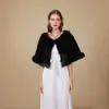Nuevo Otoño e Invierno Imitación Piel de Zorro Blanco y Negro Chal de Piel Decoración Cálido Bufanda Chal de Boda Venta al por Mayor