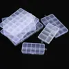 Caja de Almacenamiento Transparente de Plástico Fijo para Ranuras de Tarjetas Caja de Embalaje para Joyería Accesorios de Joyería DIY Caja para Cuentas Caja de Embalaje para Cuentas de Arroz