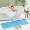 Alfombrilla de baño antideslizante, alfombrilla larga para ducha con agujero de drenaje, ventosa, alfombrilla de baño, alfombrilla de baño interior, alfombrilla de baño antideslizante, alfombrilla de baño