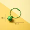 Anel de arame de aço com sino de cor doce, joias DIY, fivela para pendurar beads Perler, acessórios de chaveiro pintados, pingente de mochila, corda de arame de aço
