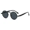 Nuevas gafas de sol retro de montura redonda, estilo europeo y americano, con patillas únicas de resorte, gafas de sol punk metálicas, venta al por mayor desde el fabricante, y disponibles para dropshipping