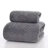Toalla de Coral Fleece de Poliéster-Nailon de 300g 35*75 Toalla de Espiga de Trigo, Suave, Absorbente, No Suelta Pelusa, Toalla Facial para el Hogar