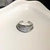 Anillo de Flor Vintage Estilo Corte Incrustado de Diamantes, Anillo de Dedo Índice de Gama Alta de Nicho, Venta al por Mayor de Joyería Vintage de Segunda Mano para Mujeres