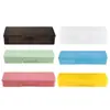 Rectangular Pequeña con Tapa Caja de Plástico Transparente Escritorio Caja de Almacenamiento de Algodones para Joyería Caja para Herramientas Tarjetas Piezas
